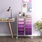 Costway 15 Drawer Rolling Storage Cart Tools Scrapbook Paper Office School Organizer Multicolored/Pink/Grey/Hot Pink/White/Black/Clear/Multicolor/Colorful/Mixed Pink